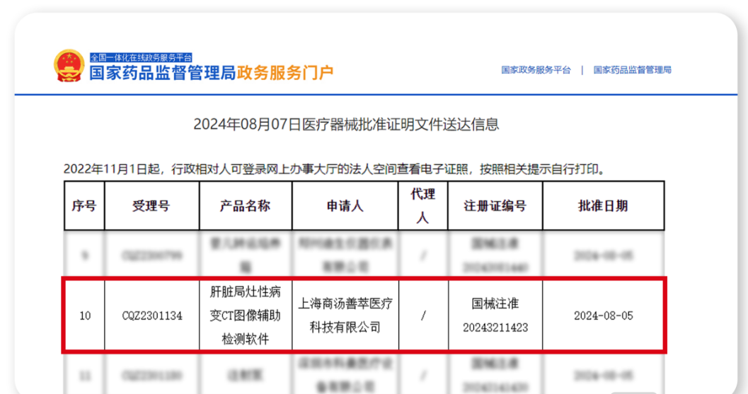 首张肝脏CT辅助诊断产品NMPA三类证获批